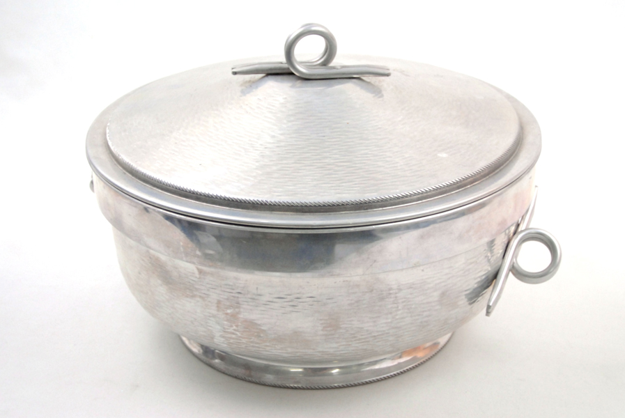 Vintage Nasco Aluminum Chafing Dish W Fire King Liner Vintage Nasco Aluminum Chafing Dish W Fire King Liner