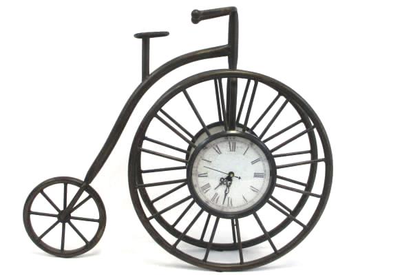 Swedemom Rustic Style Bicycle Desk Clock W Mirror Battery