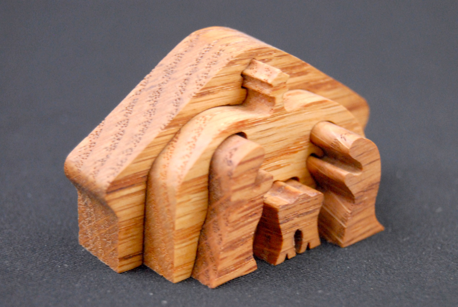 Miniature Wooden Nativity Creche Puzzle eBay