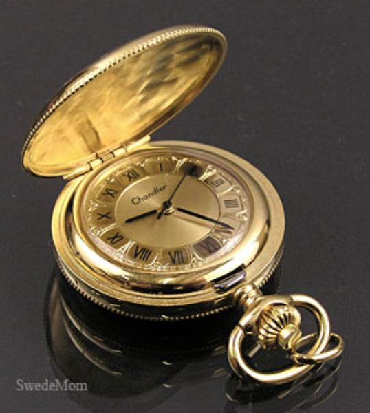 CHANDLER Swiss 17 Jwl Mini Pocket Watch w HUNTER CASE