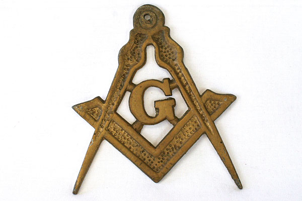 Vintage Freemason Masonic Lodge Symbol Metal Wall Plaque