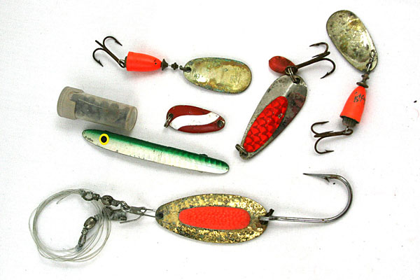 This is a lot of vintage salmon tackle. There is  a small spool of 