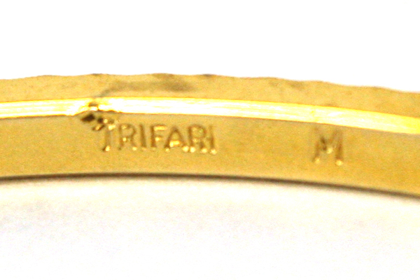 trifari m gold bracelet