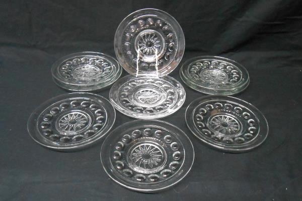 vintage clear glass luncheon plates