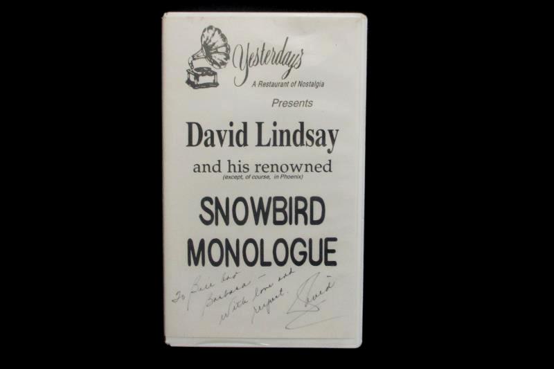 David Lindsay And His Renowned Snowbird Monologue (Signed By David ...