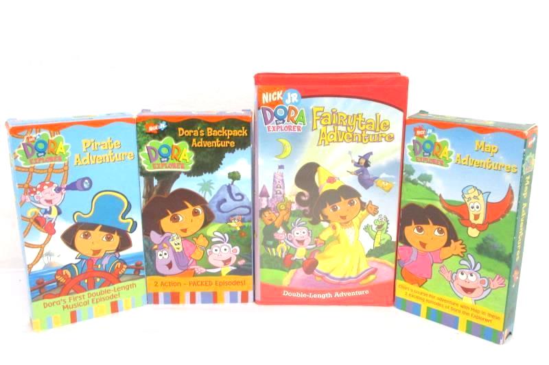 Lot of 4 Dora The Explorer VHS Tapes: Map Pirate Fairytale Backpack ...