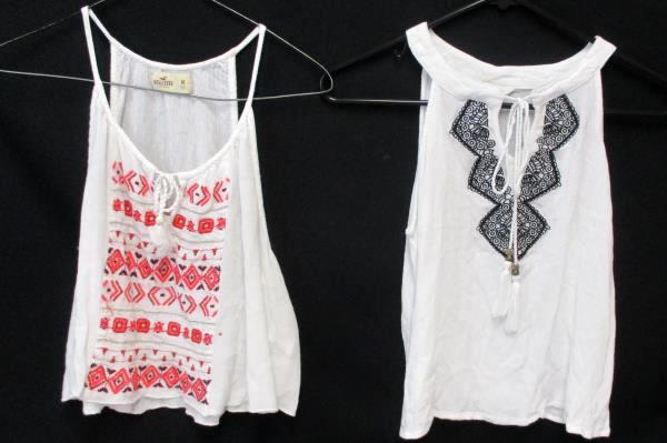 hollister white tank top