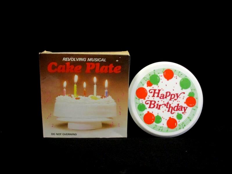 happy birthday cake plate