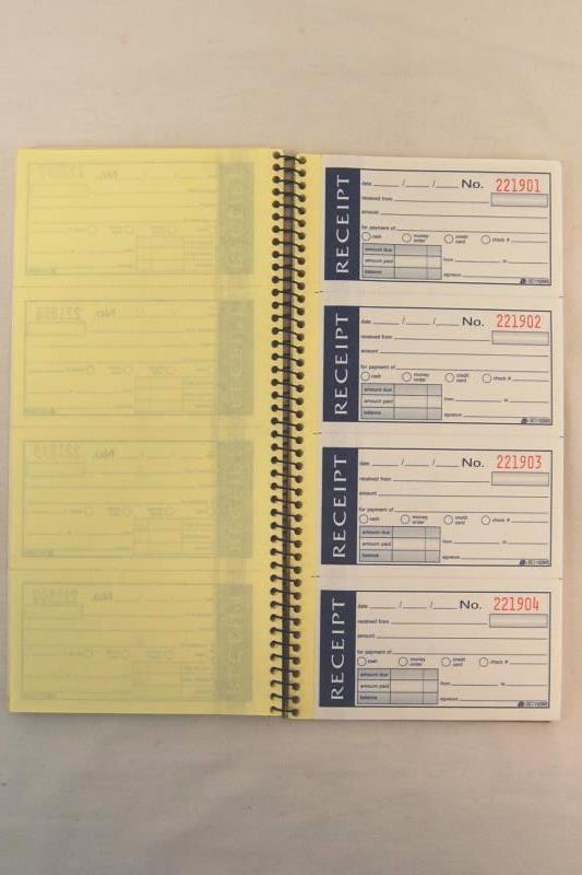 Lot of 2 Adams Receipt Books SelfStick Removable 200 Carbonless 2 Part Sets 87958210149 eBay