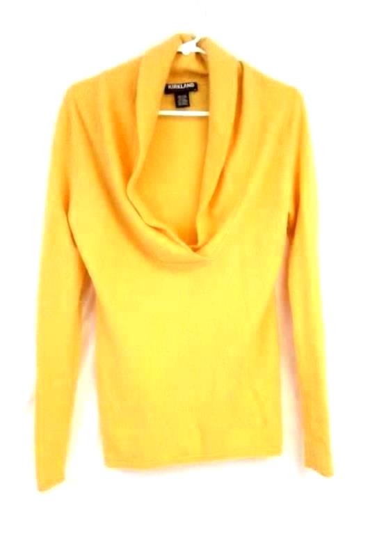 Details about Kirkland Golden Yellow Collared V Neck Pure Cashmere Sweater Women's Size M Details about Kirkland Golden Yellow Collared V Neck Pure Cashmere Sweater Women's Size M